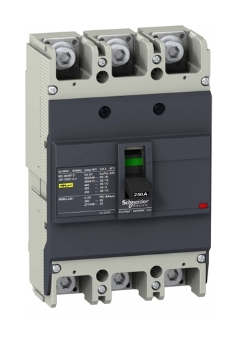 Силовой автомат Schneider Electric Easypact EZC 250, TM-D, 36кА, 3P, 225А