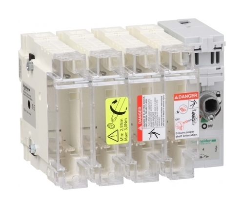 Рубильник с предохранителем Schneider Electric TeSys GS 125А 4P, 22X58