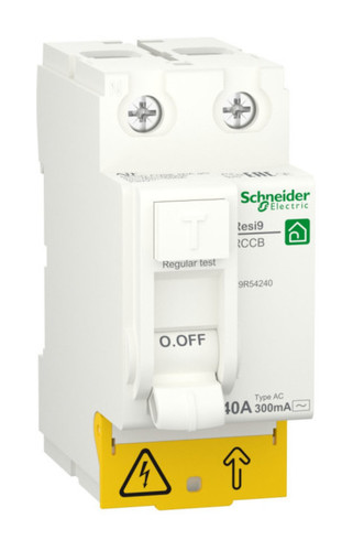 УЗО Schneider Electric Resi9 2P 40А, 300 мА ( AC ), R9R54240